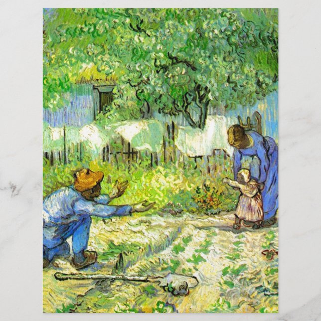 Primeiros passos, 1890 Vincent van Gogh. (Frente)
