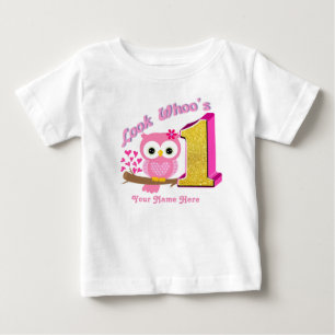 Primeiros t-shirt da coruja da camisa   do bebê d