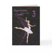 Primo 3, um cartão de aniversário de bailarina