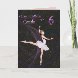 Primo 6, um cartão de aniversário de bailarina