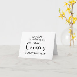 Primo lateral a lado no cartão dobrado de proposta