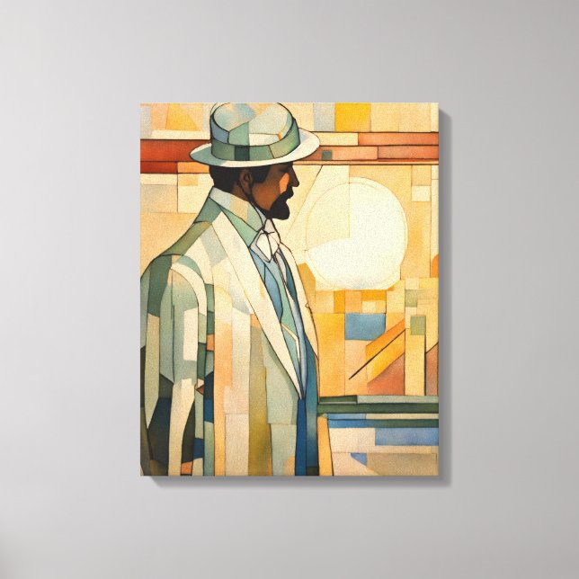 Prin de Canvas de Arte Colorida Moderna Silhouette (Frente)