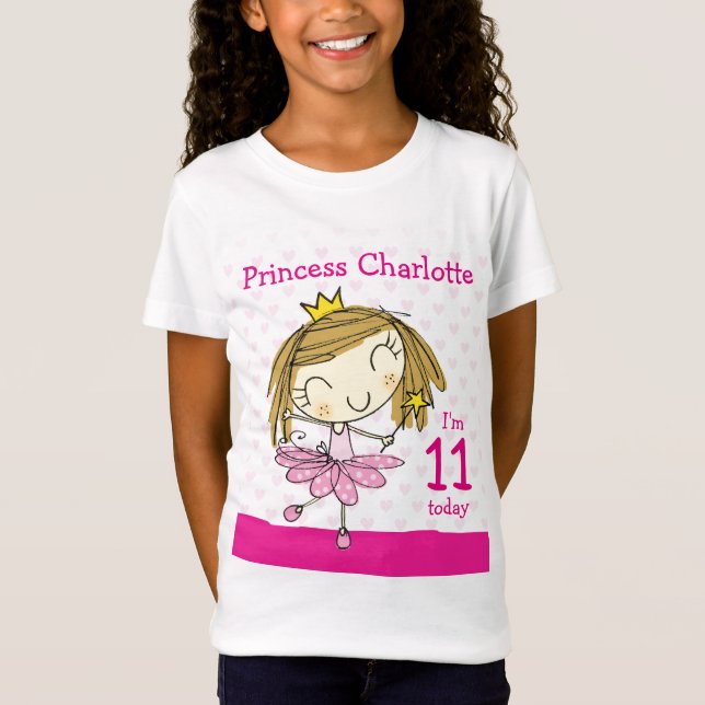 Princesa 11o aniversário da idade 11 do T-SHIRT (Frente)
