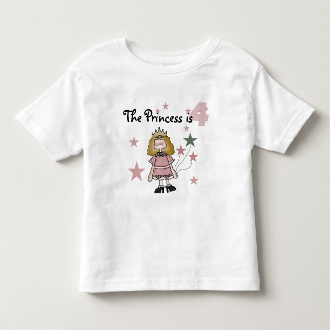 Princesa 4º aniversário Camisetas e presentes (Frente)