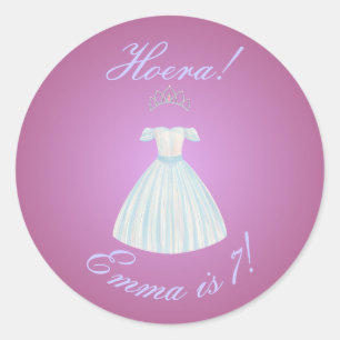 Princesa Adesivo "Hurra!" Rosa Gradiente & Azul