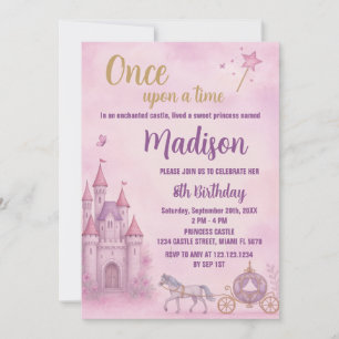 Princesa Aniversário Convite