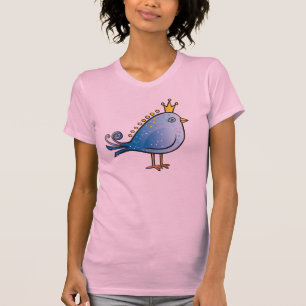 Princesa Azul Pássaro T-shirt