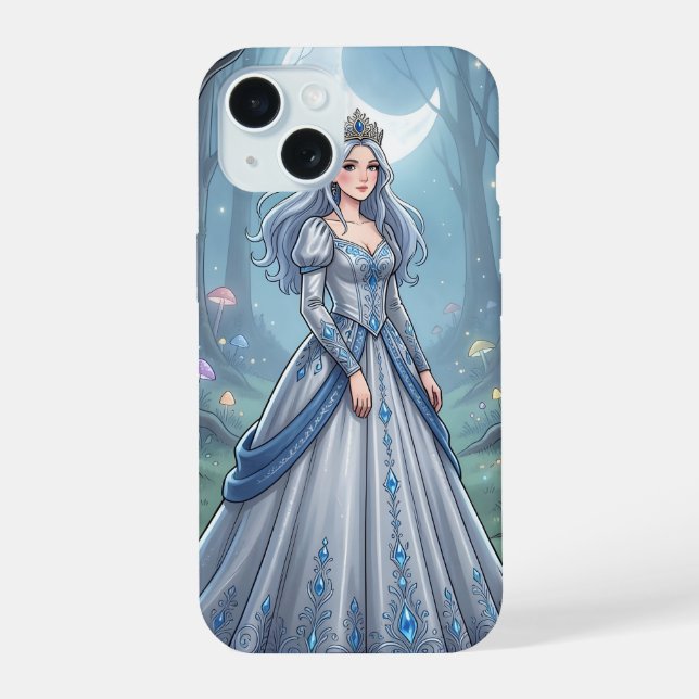 Princesa azul prateada na floresta (Verso)