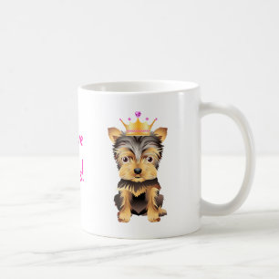 Princesa Cão Café Caneca Presente do yorkshire