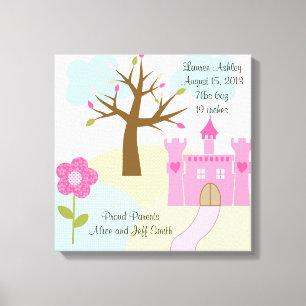 Princesa/Castelo/Sonhos 16x16 Arte de Canvas Estic