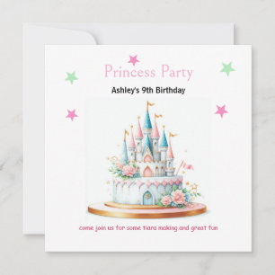 Princesa Castle Encantada Convite à Aniversário