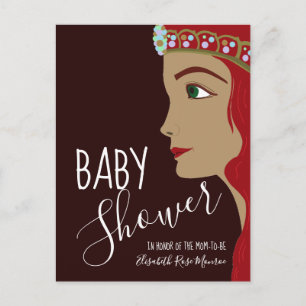 Princesa Chá de fraldas Vermelho Convite