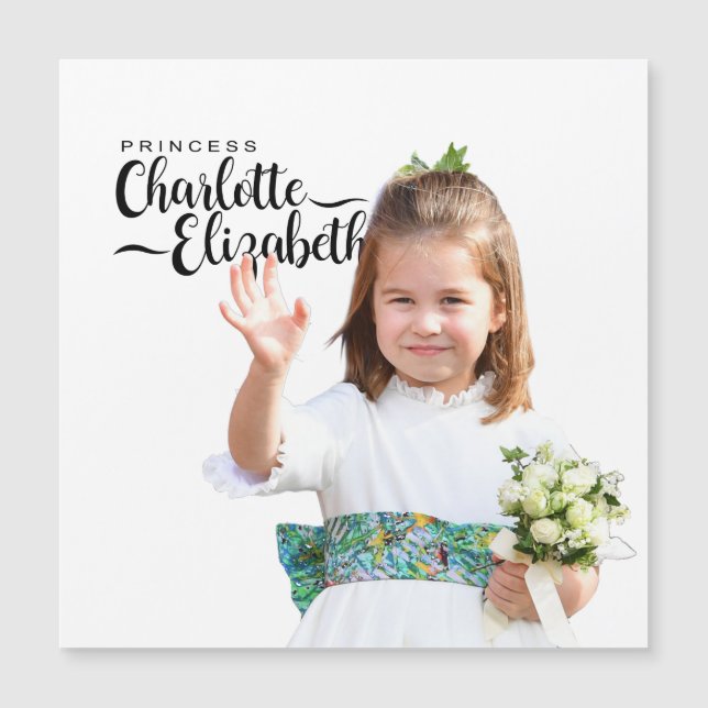 Princesa Charlotte Elizabeth 6 Birthday Magnet (Frente)