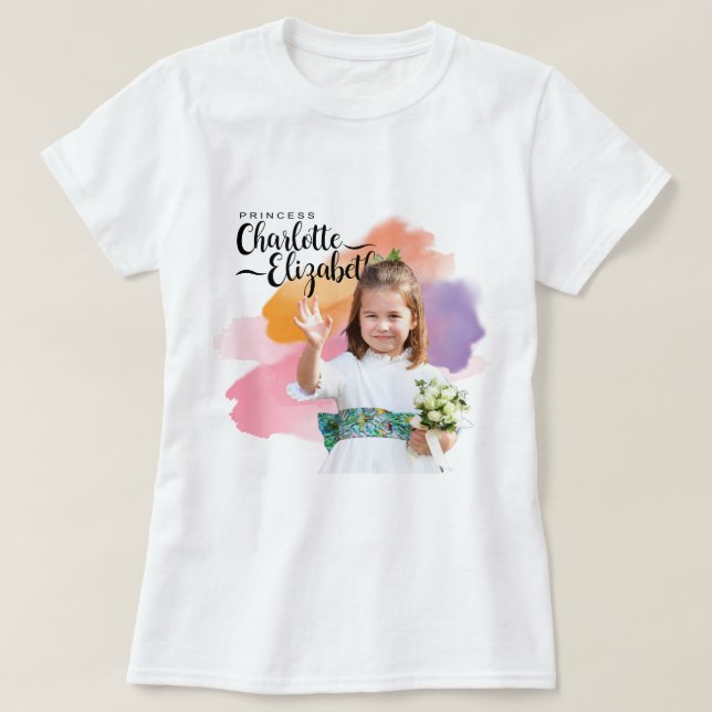 Princesa Charlotte Elizabeth 6 Birthday T-Shirt (Frente do Design)