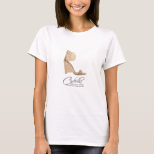 Princesa Cinderela Cita Calçados Beige T-Shirt