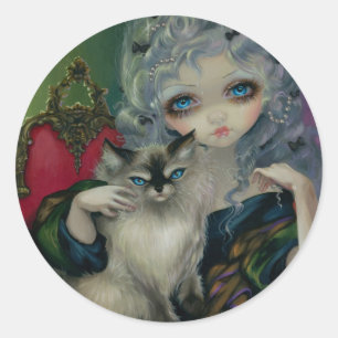 "Princesa com etiqueta de um gato de Ragdoll"