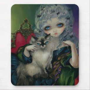 "Princesa com um gato" Mousepad de Ragdoll