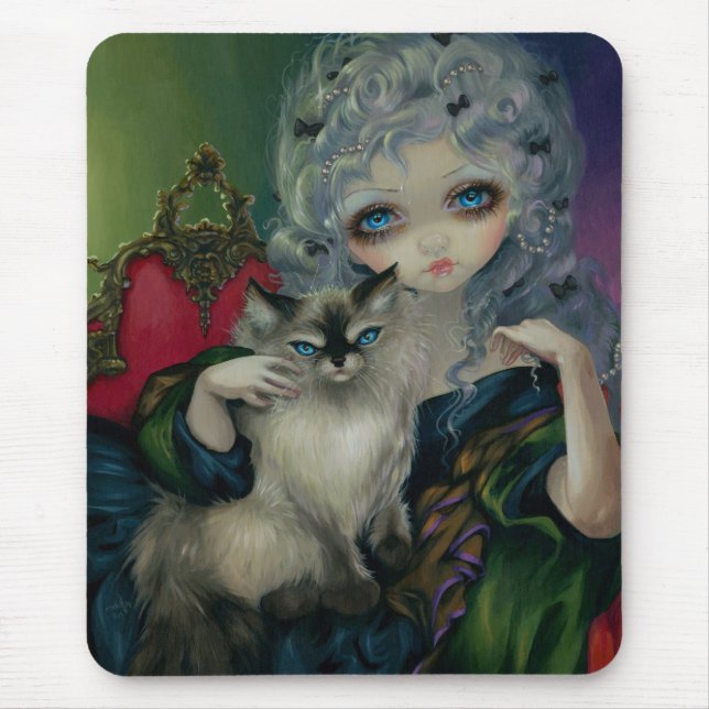 "Princesa com um gato" Mousepad de Ragdoll (Frente)