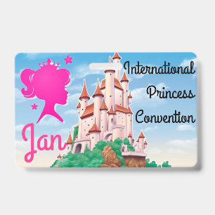 Princesa Convenção Crachá Personalizar Favor do