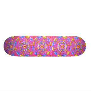 Princesa Cor-de-rosa Mandala Skate do punk do