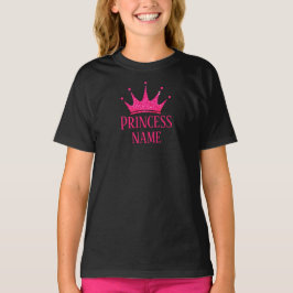 Princesa Coroa Rosa... Adicionar nome a T-Shirt