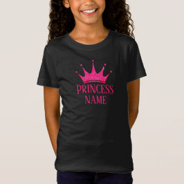 Princesa Coroa Rosa... Adicionar nome a T-Shirt