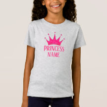 Princesa Coroa Rosa... Adicionar nome a T-Shirt