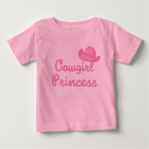 Princesa Cowgirl Com Camisas De Chapéu Rosa