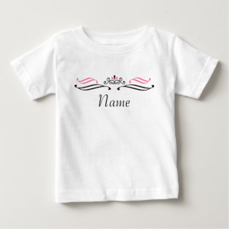 Princesa Crown Personalizada Camisa Bebê com logot