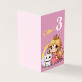 Princesa Cuta Personalizável com Gato Branco