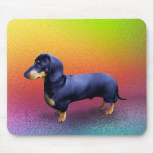 Princesa Dachshund em um Mousepad Arco-Íris