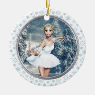 Princesa de Neve Ballerina Joyeux Noël Ornamento