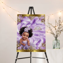 Princesa de Ouro Roxo Chuvada de Bebê Menina Étnic