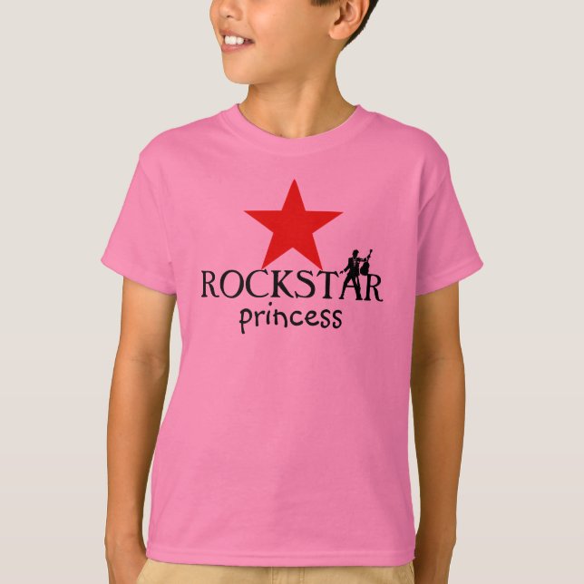 Princesa de ROCKSTAR - t-shirt das meninas (Frente)