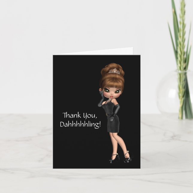 Princesa Diva Cartões de agradecimentos (Frente)