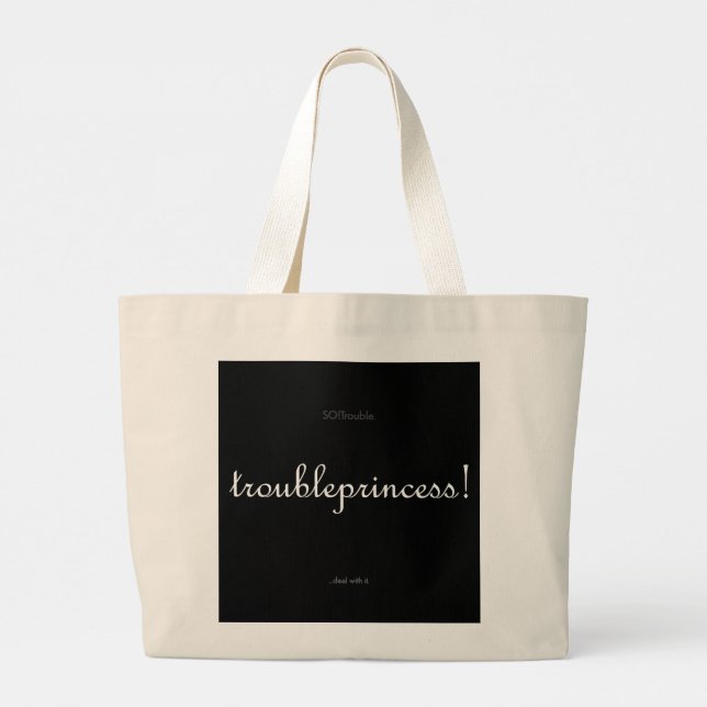 princesa do problema! grande bolsa tote (Verso)