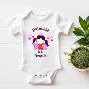 Princesa engraçada com balões, bebê T-Shirt