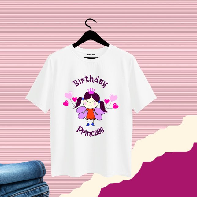 Princesa engraçada com balões, bebê T-Shirt (Criador carregado)