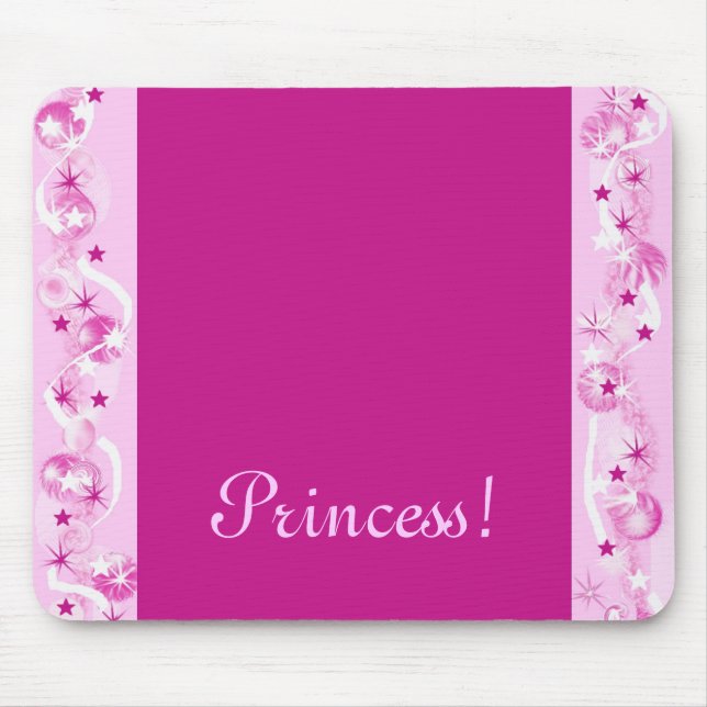 Princesa! Fantasia cor-de-rosa de Mousepad (Frente)