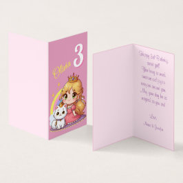Princesa fofa personalizável com gato branco