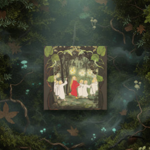 Princesa Ilustração Vintage na Floresta