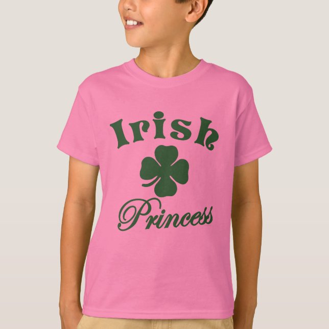 Princesa irlandesa T-shirt do dia de St Patrick (Frente)