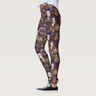 Princesa Irritada em Leggings de Jardim Flores - B