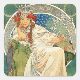 Princesa Jacinto Etiqueta de Alphonse Mucha
