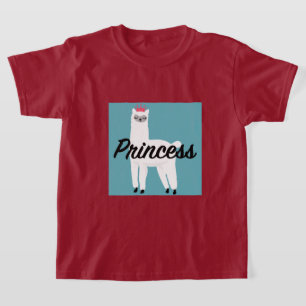 Princesa Lama Design - Camiseta Básica Para Menina