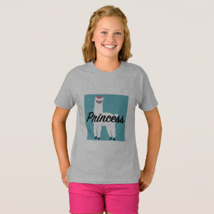 Princesa Lama Design - Camiseta Básica Para Menina