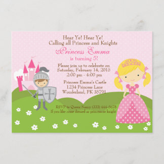 Princesa (loira) e convite para o aniversário de K