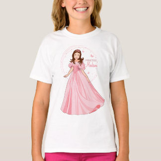 Princesa Madison em vestido cor de rosa A camiseta