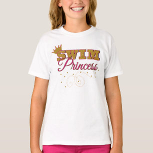 Princesa Miúdo T-shirt da natação