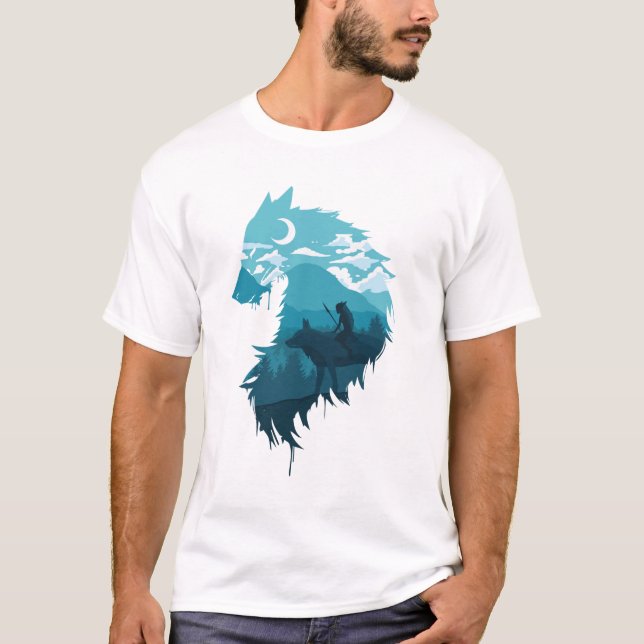 Princesa Mononoke Wolf T-Shirt (Frente)